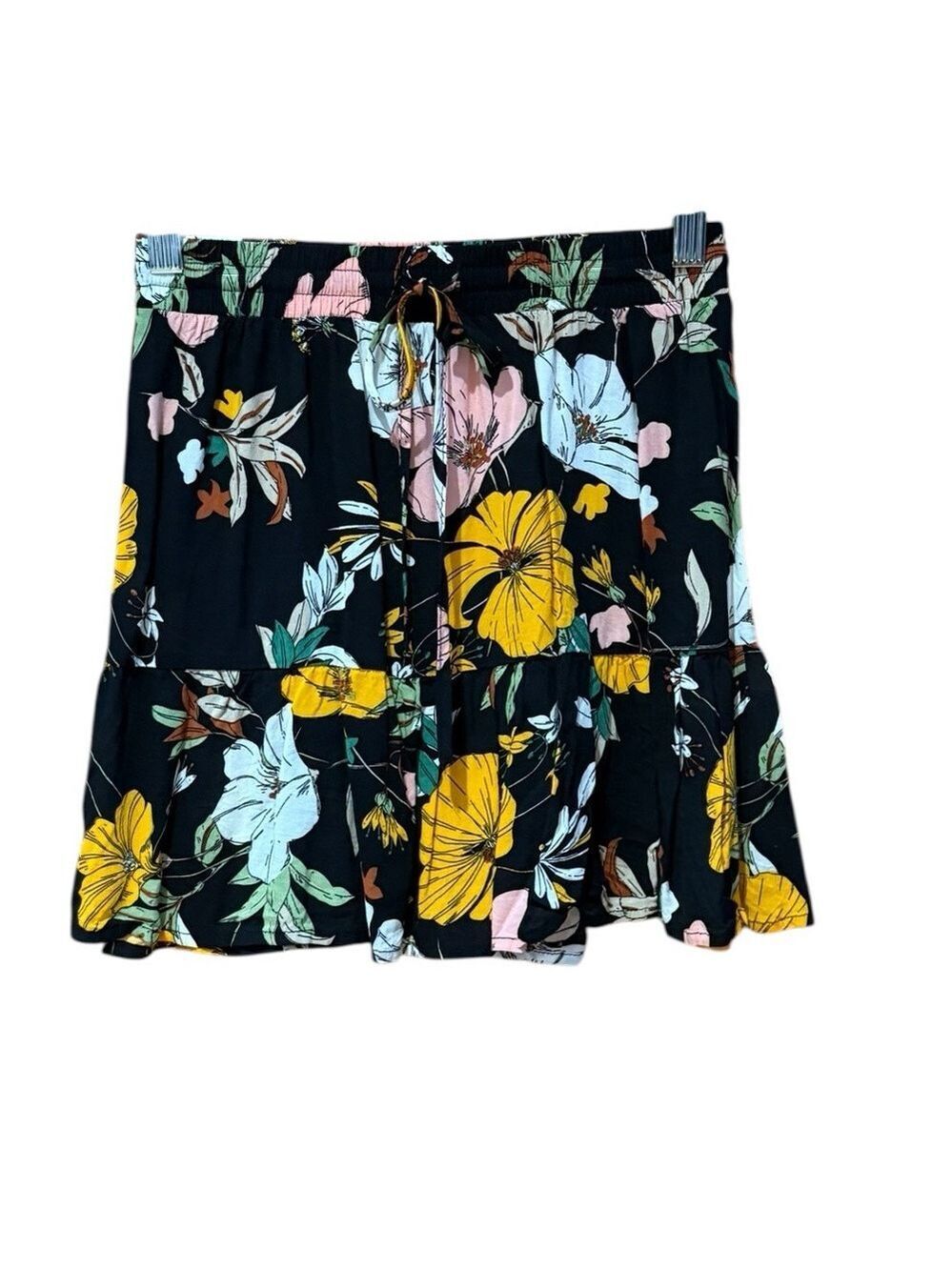SHEIN Black Floral Mini Skirt